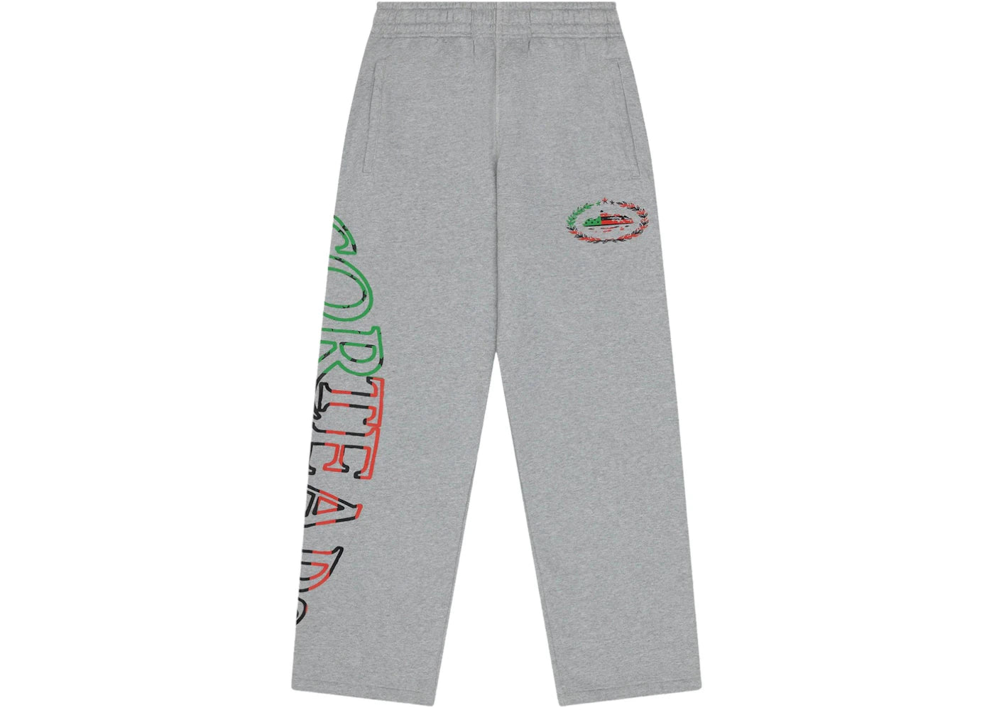 Denim Tears x Corteiz Royale Open Hem Sweatpants Grey