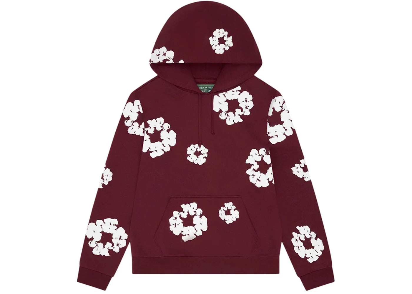 Denim Tears Cotton Wreath Hoodie Burgundy