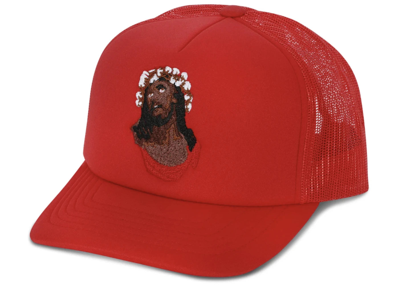 Denim Tears Cotton Wreath Southern Man Trucker Hat Red