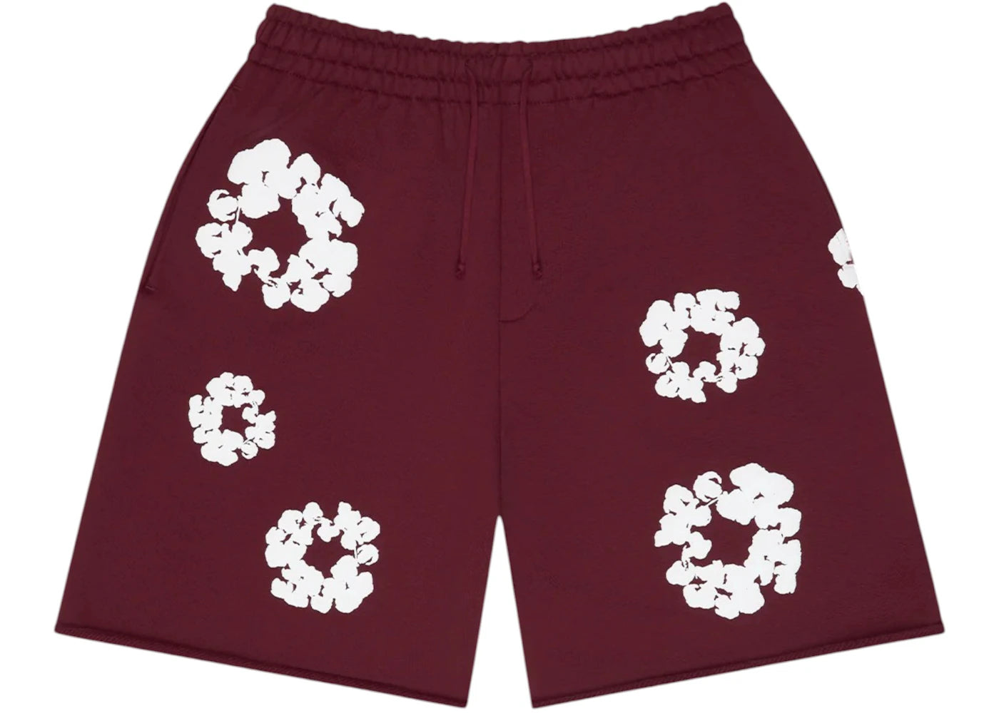 Denim Tears Cotton Wreath Sweatshorts Burgundy
