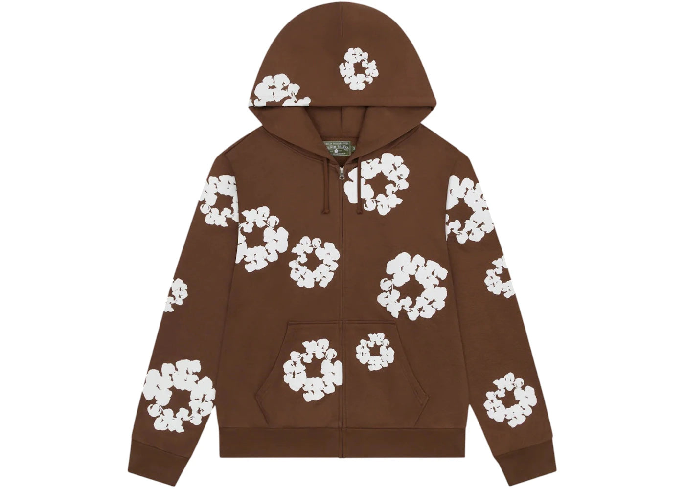 Denim Tears Cotton Wreath Zip Hoodie Brown