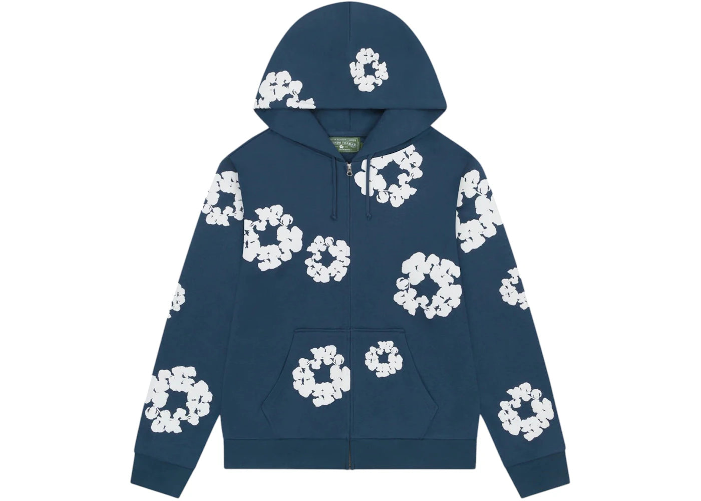 Denim Tears Cotton Wreath Zip Hoodie Navy
