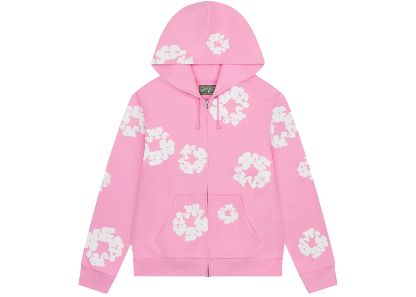 Denim Tears Cotton Wreath Zip Hoodie Pink