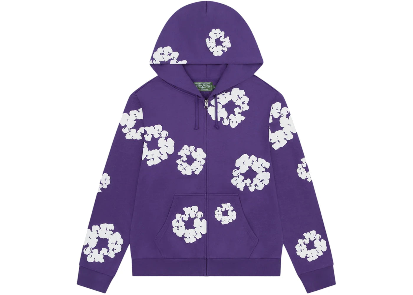 Denim Tears Cotton Wreath Zip Hoodie Purple