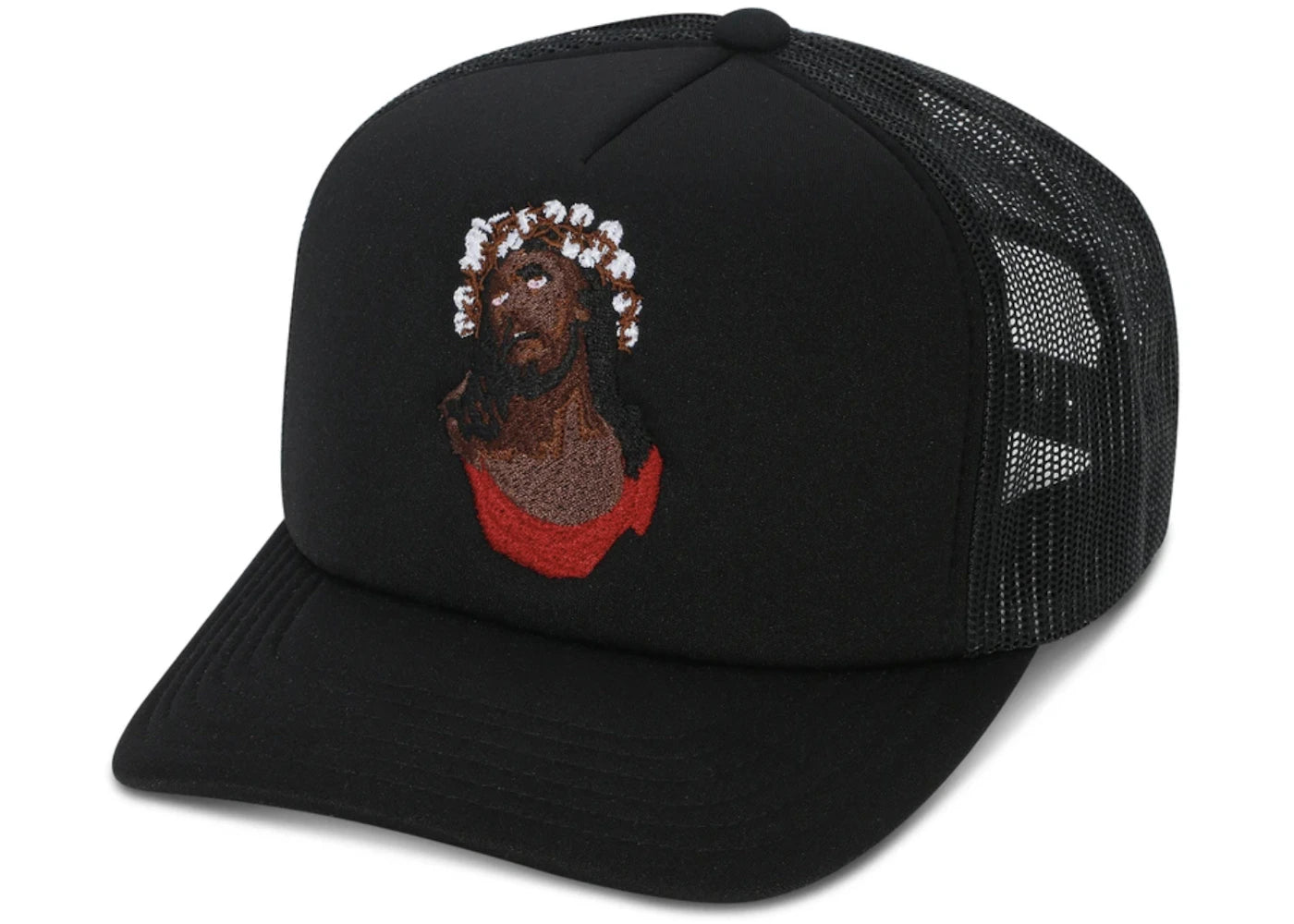 Denim Tears Crown Made of Cotton Southern Man Trucker Hat Black