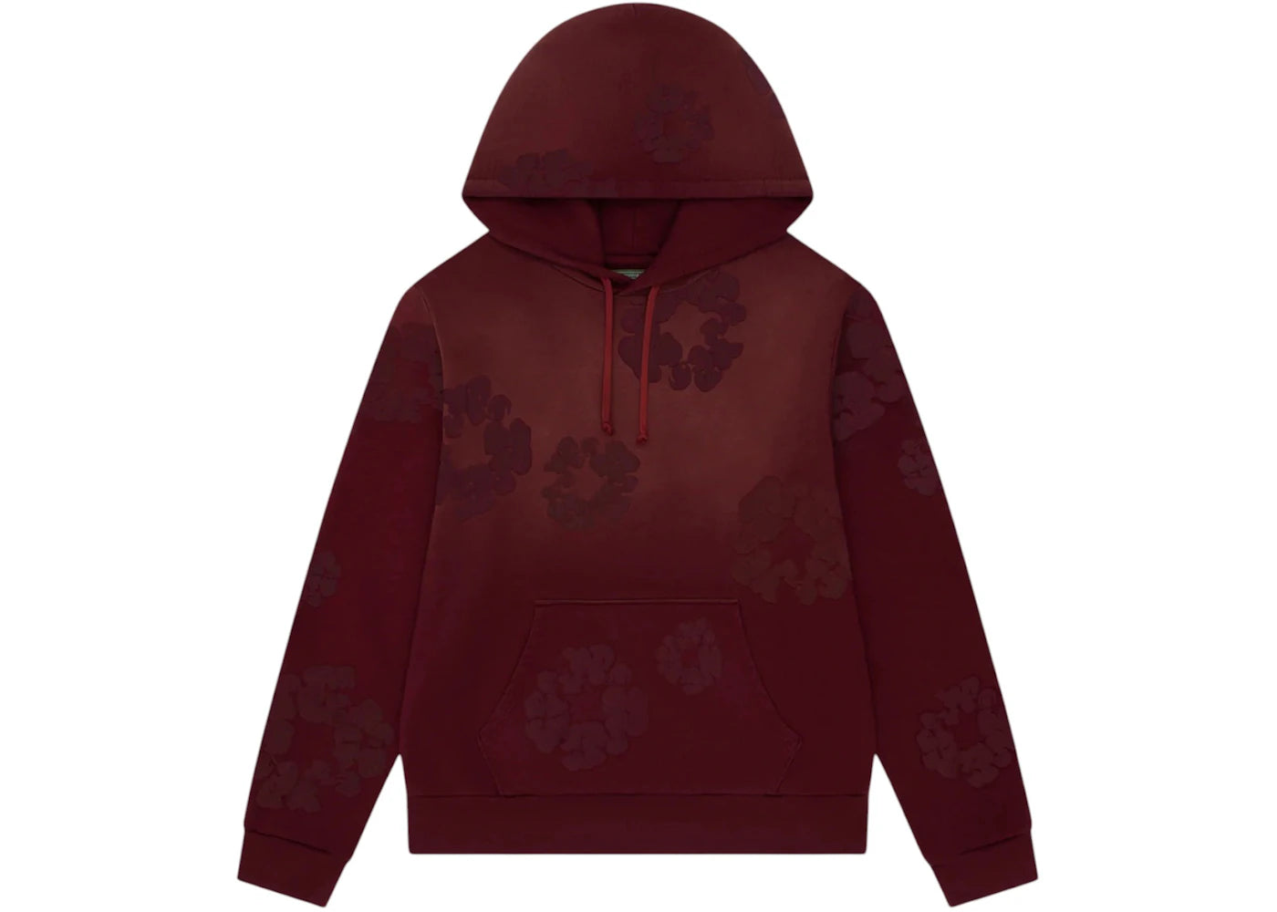 Denim Tears Faded Mono Cotton Wreath Hoodie Beet Root