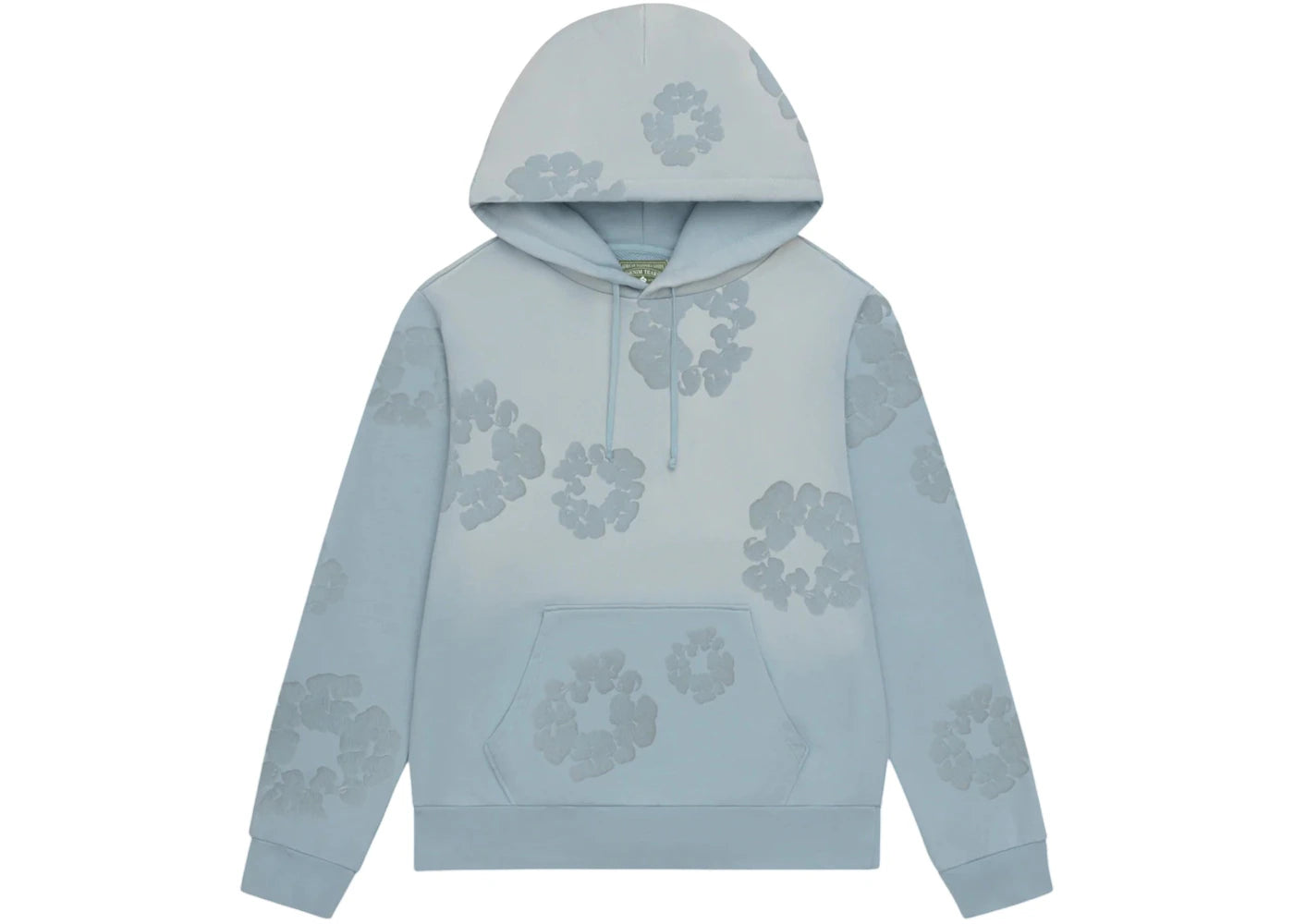 Denim Tears Faded Mono Cotton Wreath Hoodie Light Blue