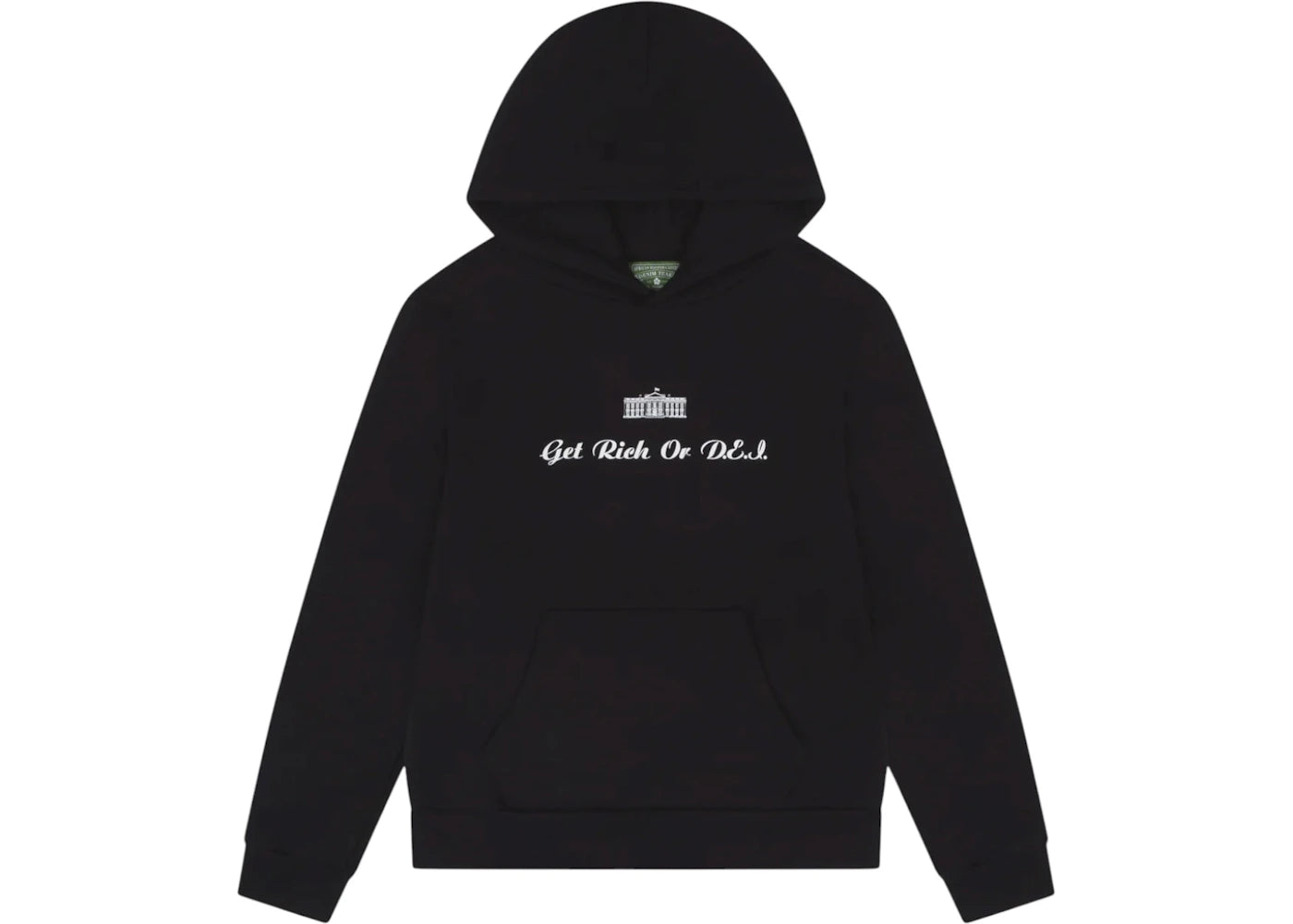 Denim Tears Get Rich or DEI Hoodie Black