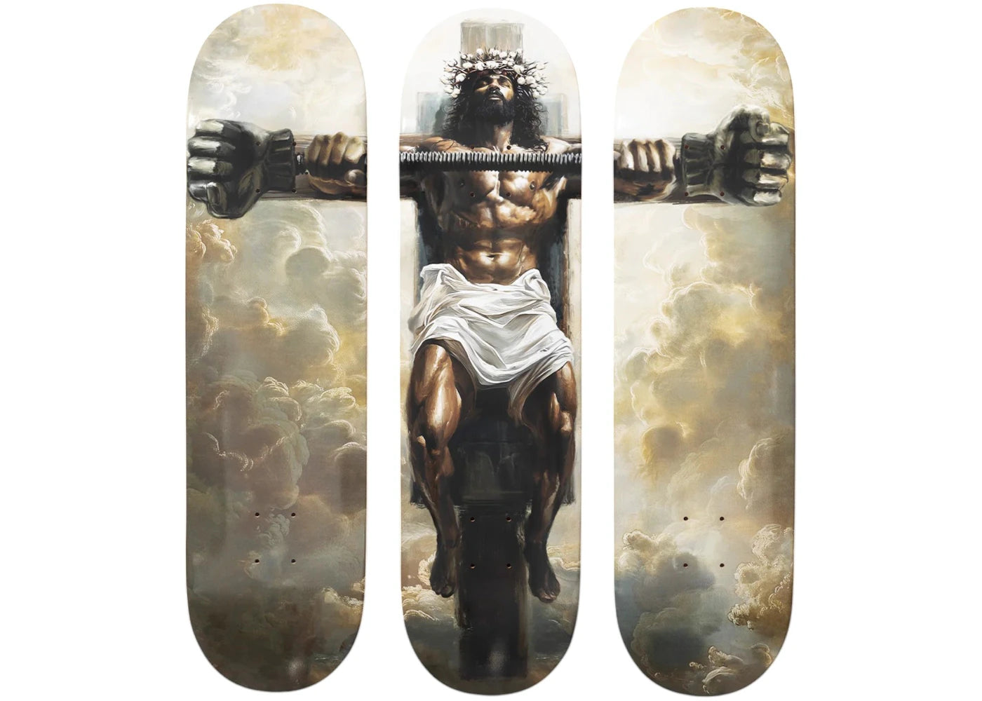 Denim Tears Hardies Tears Triptych Skateboard Deck Set Multicolor