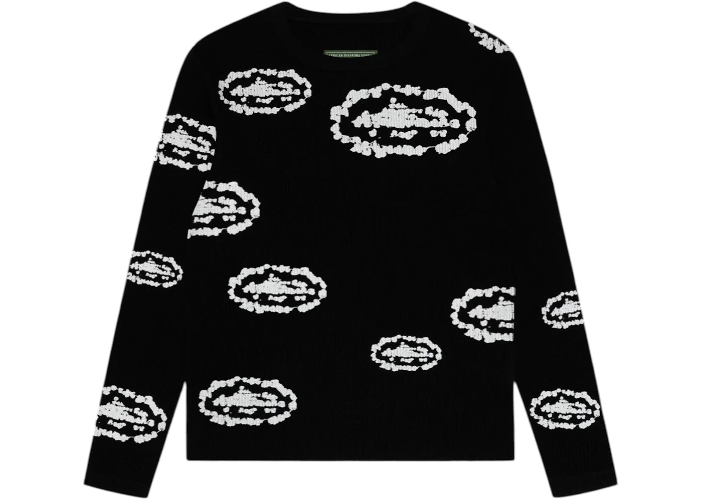 Denim Tears x Corteiz Island Wreath Waffle Thermal Black