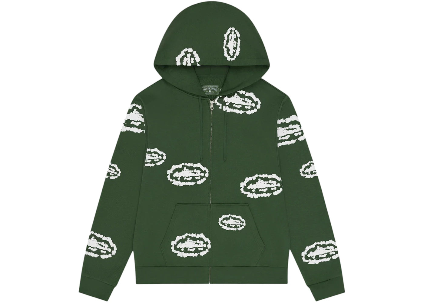 Denim Tears x Corteiz Island Wreath Zip Hoodie Green