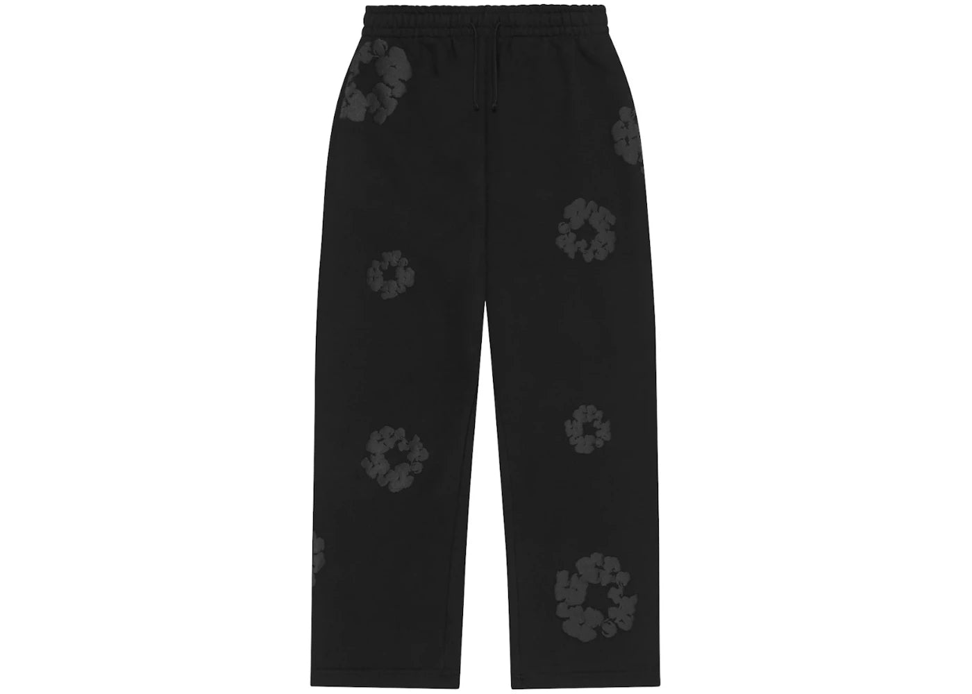 Denim Tears Mono Cotton Wreath Baggy Sweatpants Black