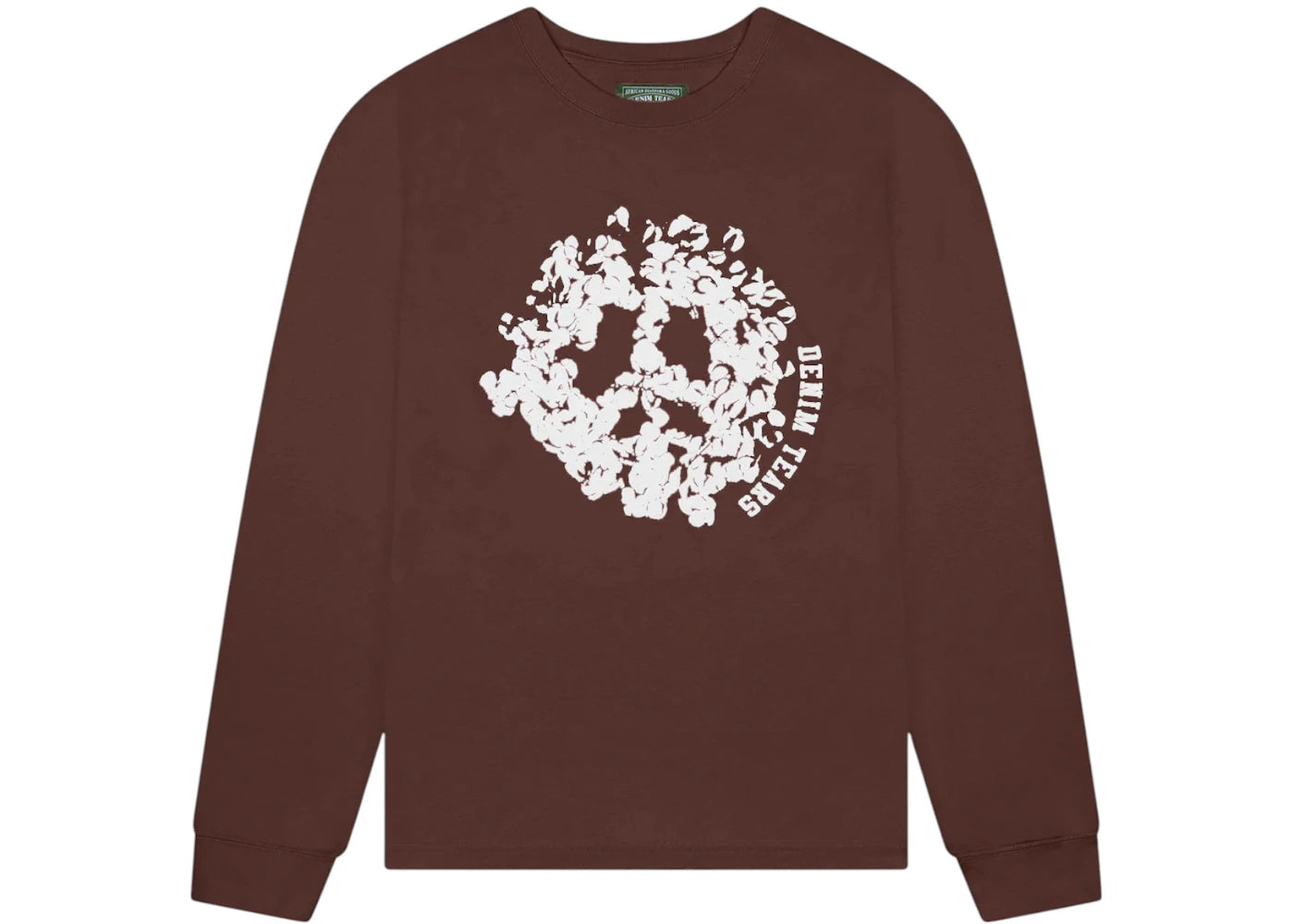 Denim Tears Peace Wreath Long Sleeve Tee Brown