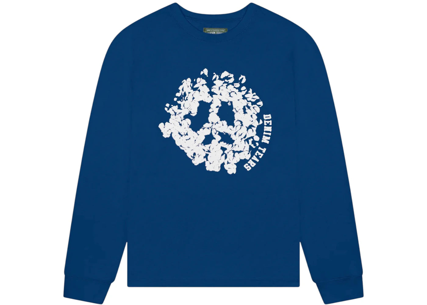 Denim Tears Peace Wreath Long Sleeve Tee Navy