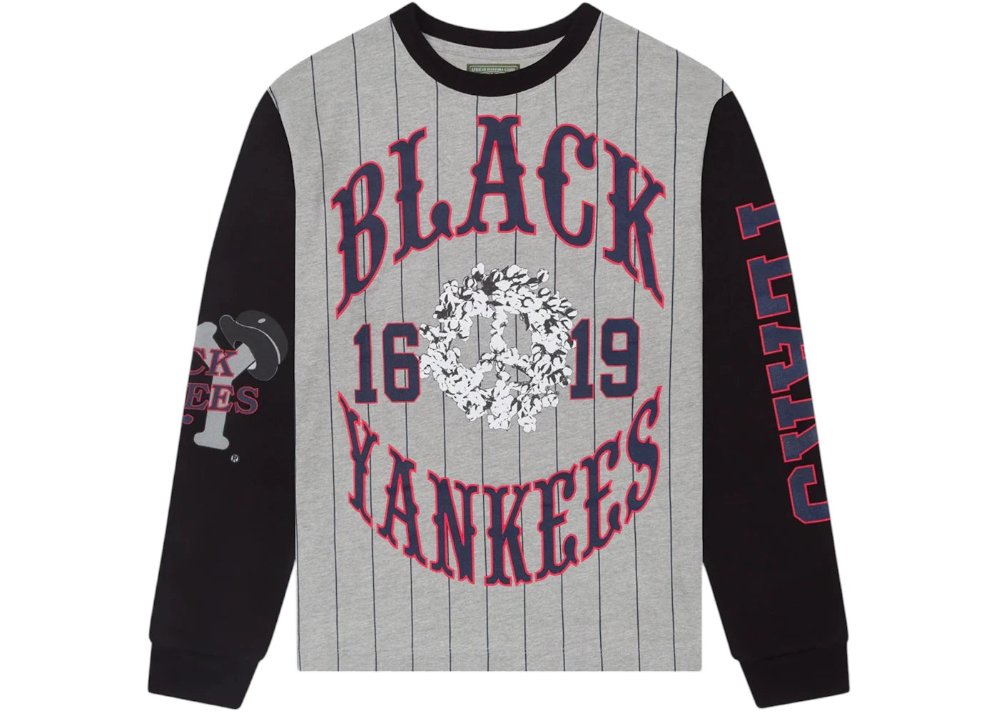 Denim Tears Pinstripe L/S Tee Black