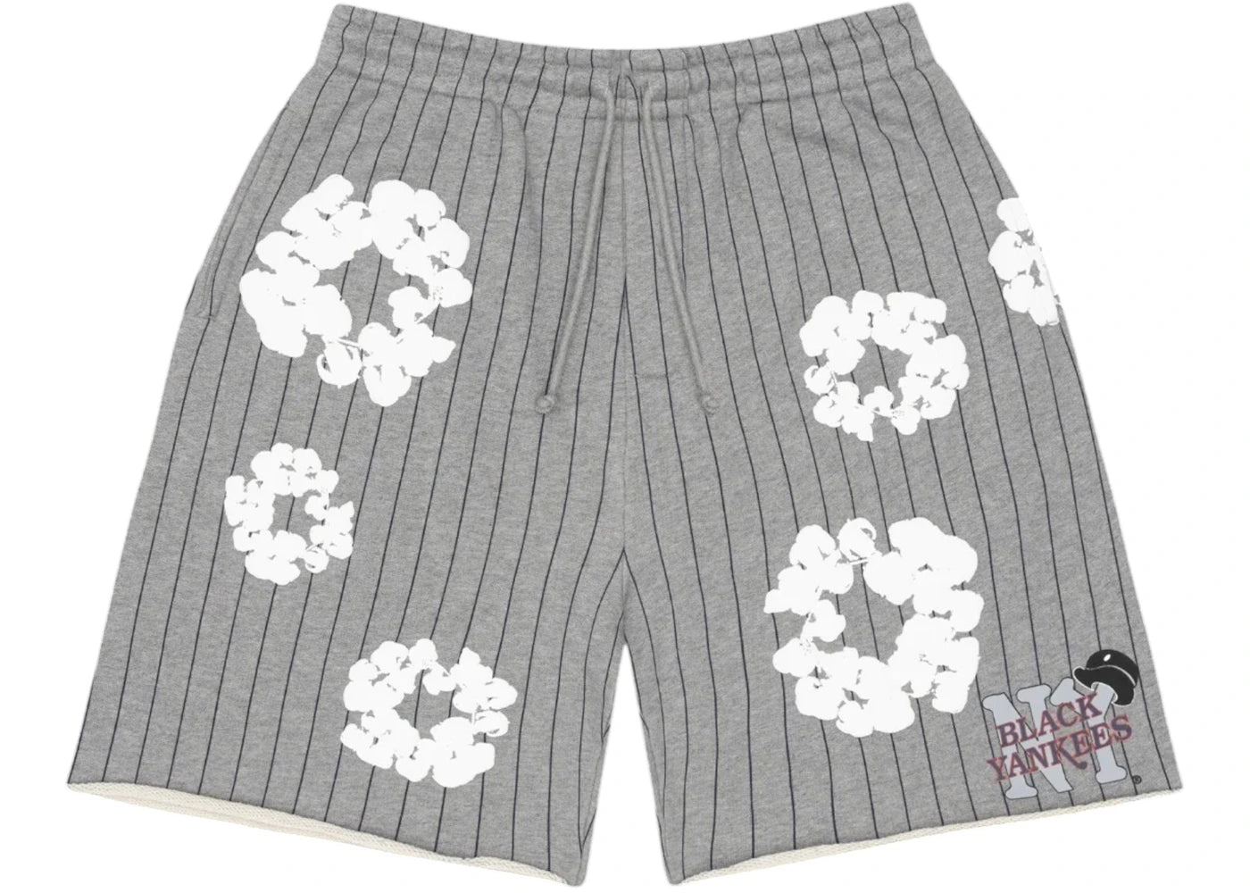 Denim Tears Pinstripe Wreath Sweatshort Grey