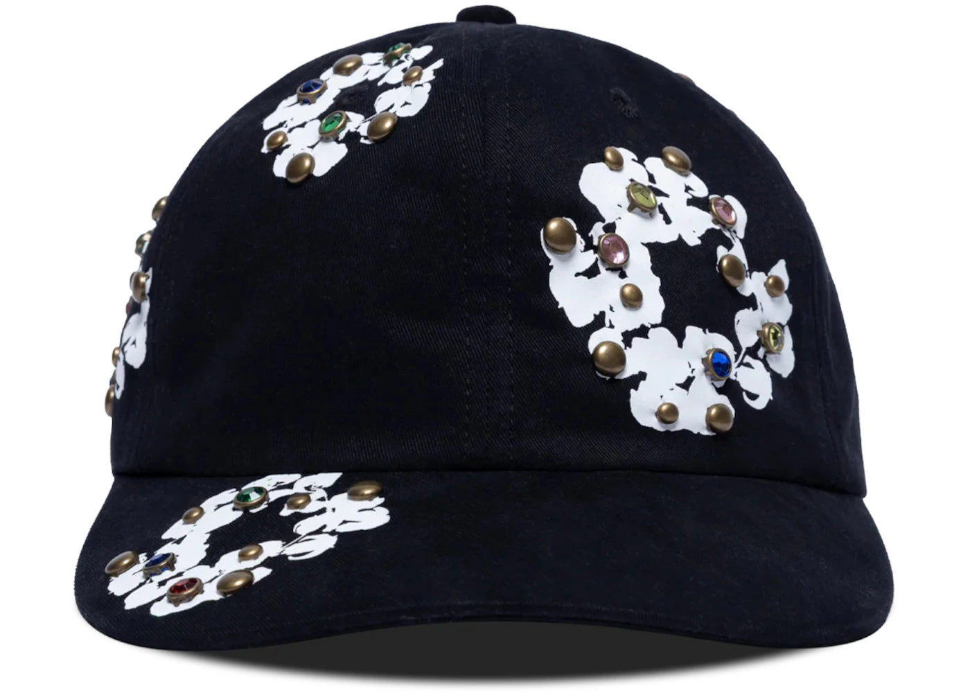 Denim Tears Rhinestone Cotton Wreath Cap Black