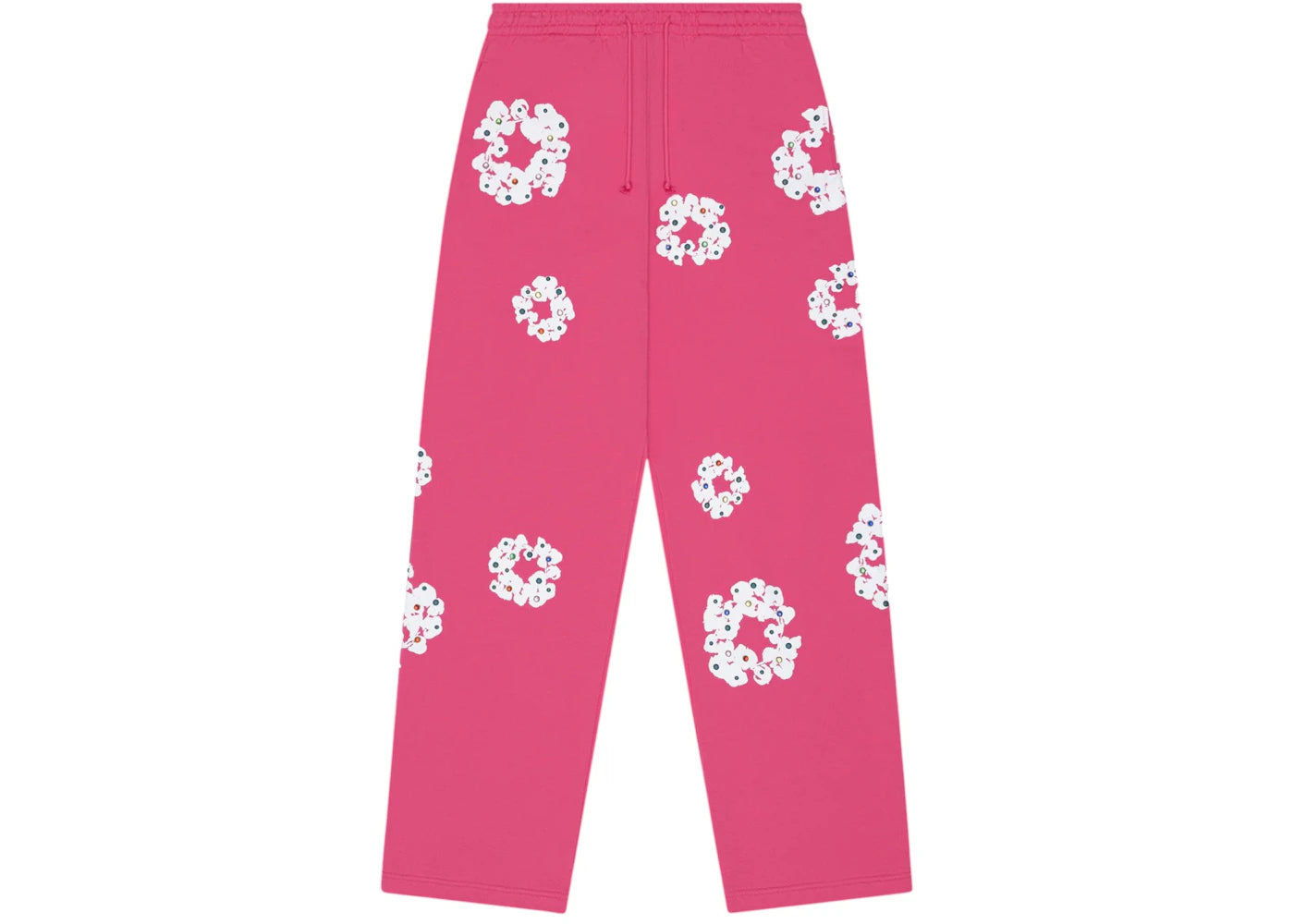 Denim Tears Rhinestone Cotton Wreath Sweatpants Pink