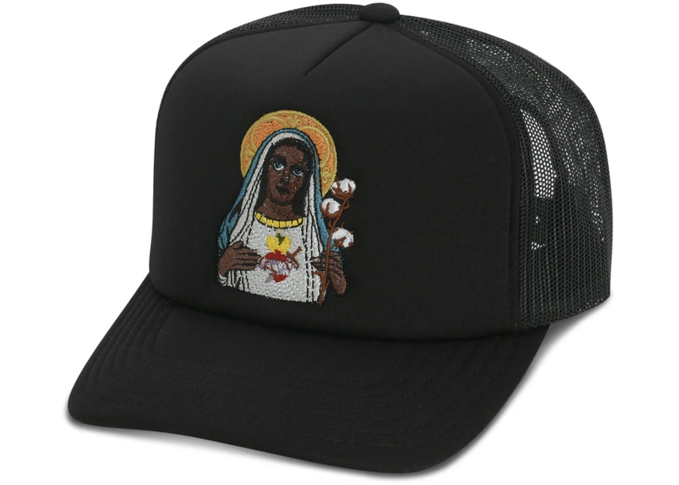 Denim Tears Saint Mary Southern Man Trucker Hat Black