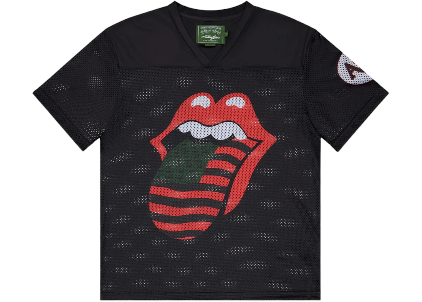 Denim Tears x Rolling Stones Football Jersey Black