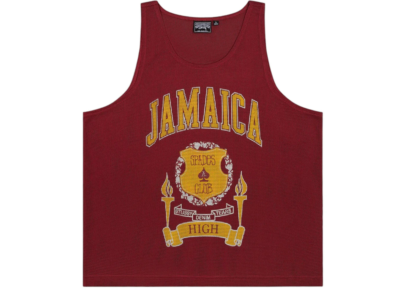 Denim Tears x Stussy Jamaica High Gym Tank Red