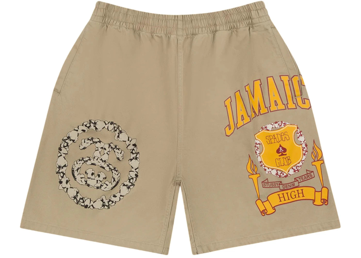 Denim Tears x Stussy Jamaica High Khaki Short Brown