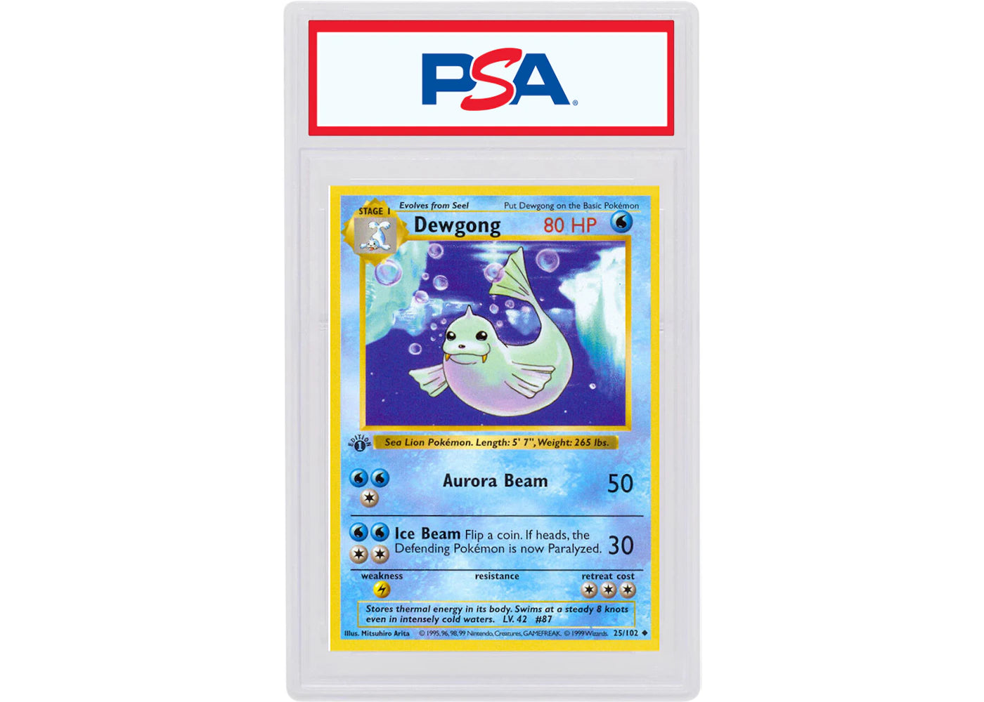 Dewgong 1999 Pokemon TCG Base Set 1st Edition #25/102 (PSA or BGS Graded)