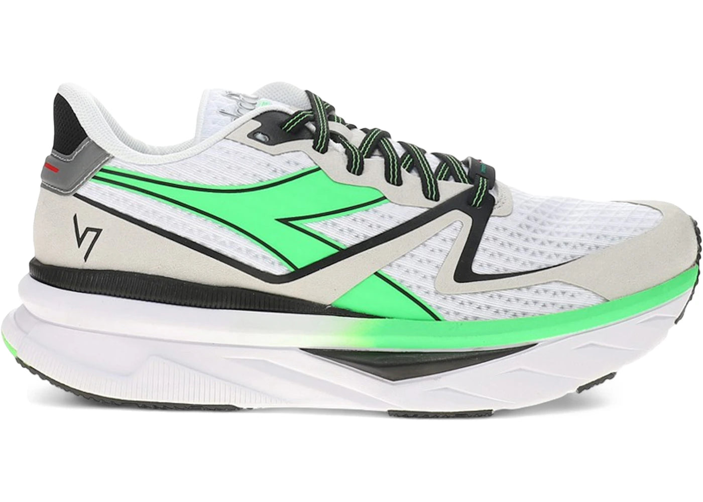 Diadora Atomo V7000 White Green Fluo Black
