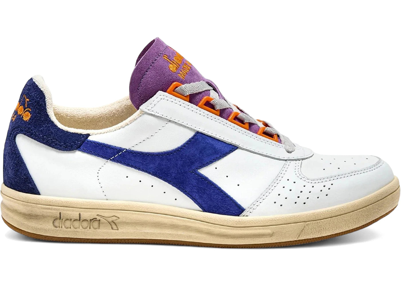 Diadora B.Elite Tourney Made in Italy White Blue Orange Purple