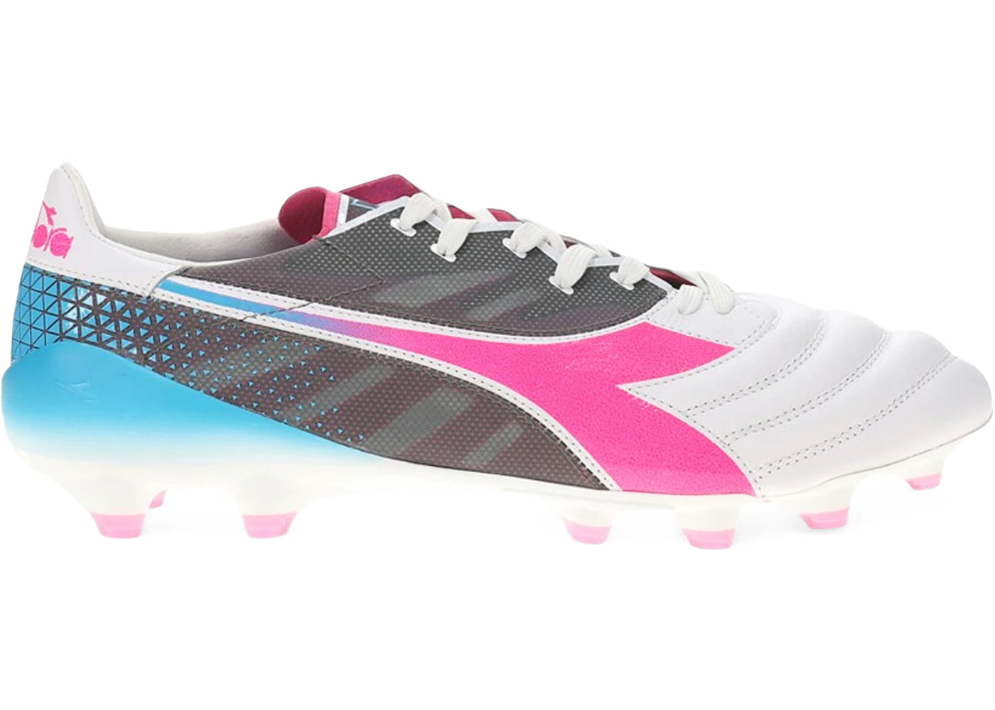 Diadora Brasil Elite Veloce GR ITA LPX FG White Pink Blue Fluo