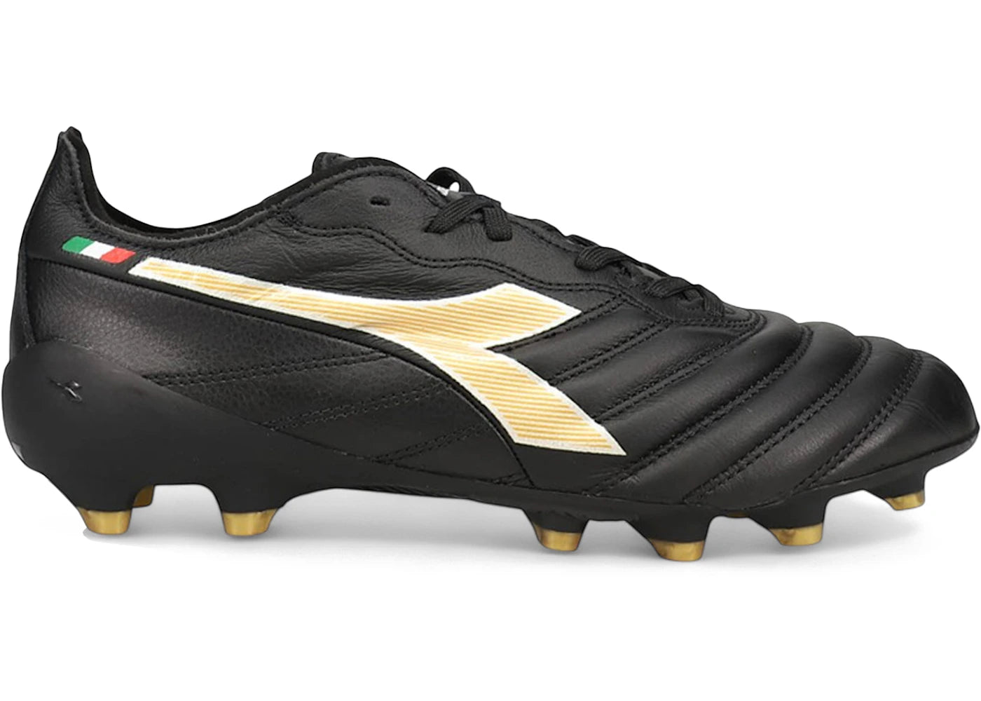 Diadora Brasil Elite2 Tech Made in Italy LPX FG Black Gold