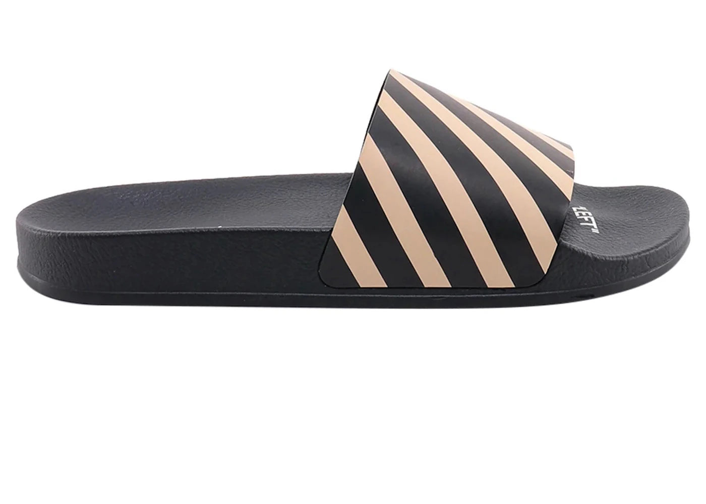 OFF-WHITE Diag Slider Black Beige
