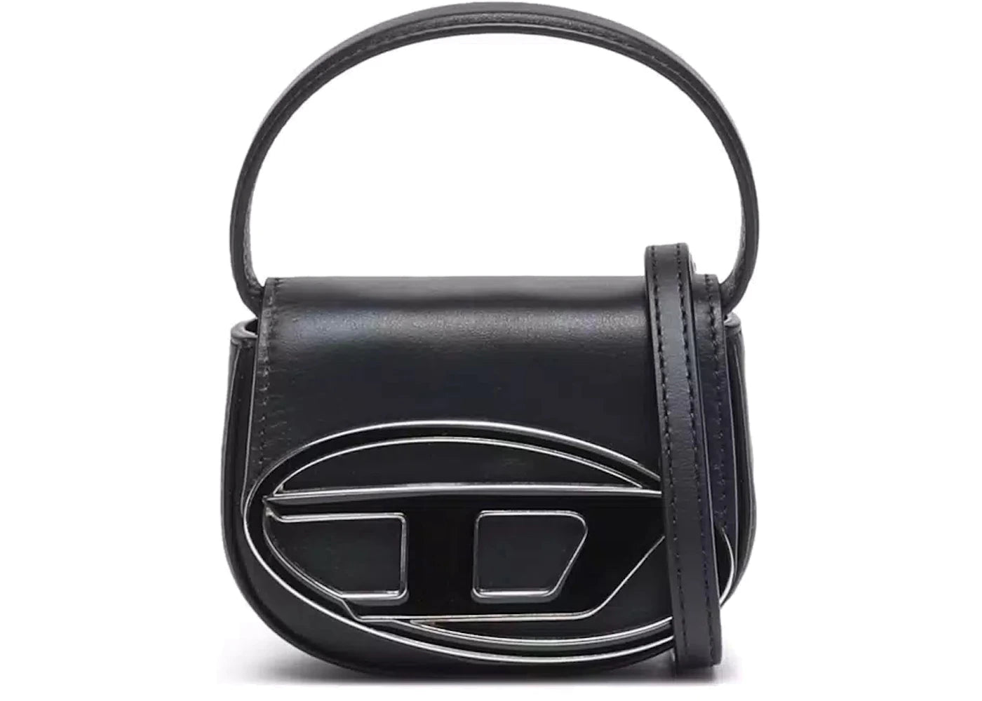 Diesel 1DR XS Mini Bag with D Plaque Black