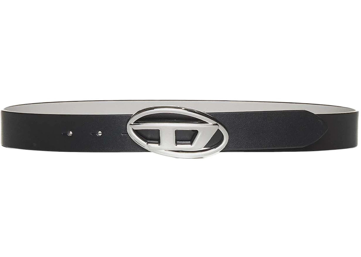 Diesel B-1dr Reversible Leather Belt Black/White