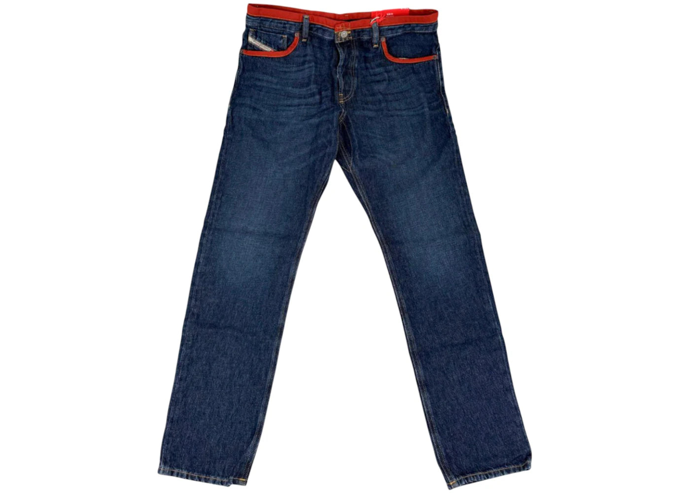 Diesel Blue/Orange Outline Straight Leg Jeans Blue/orange