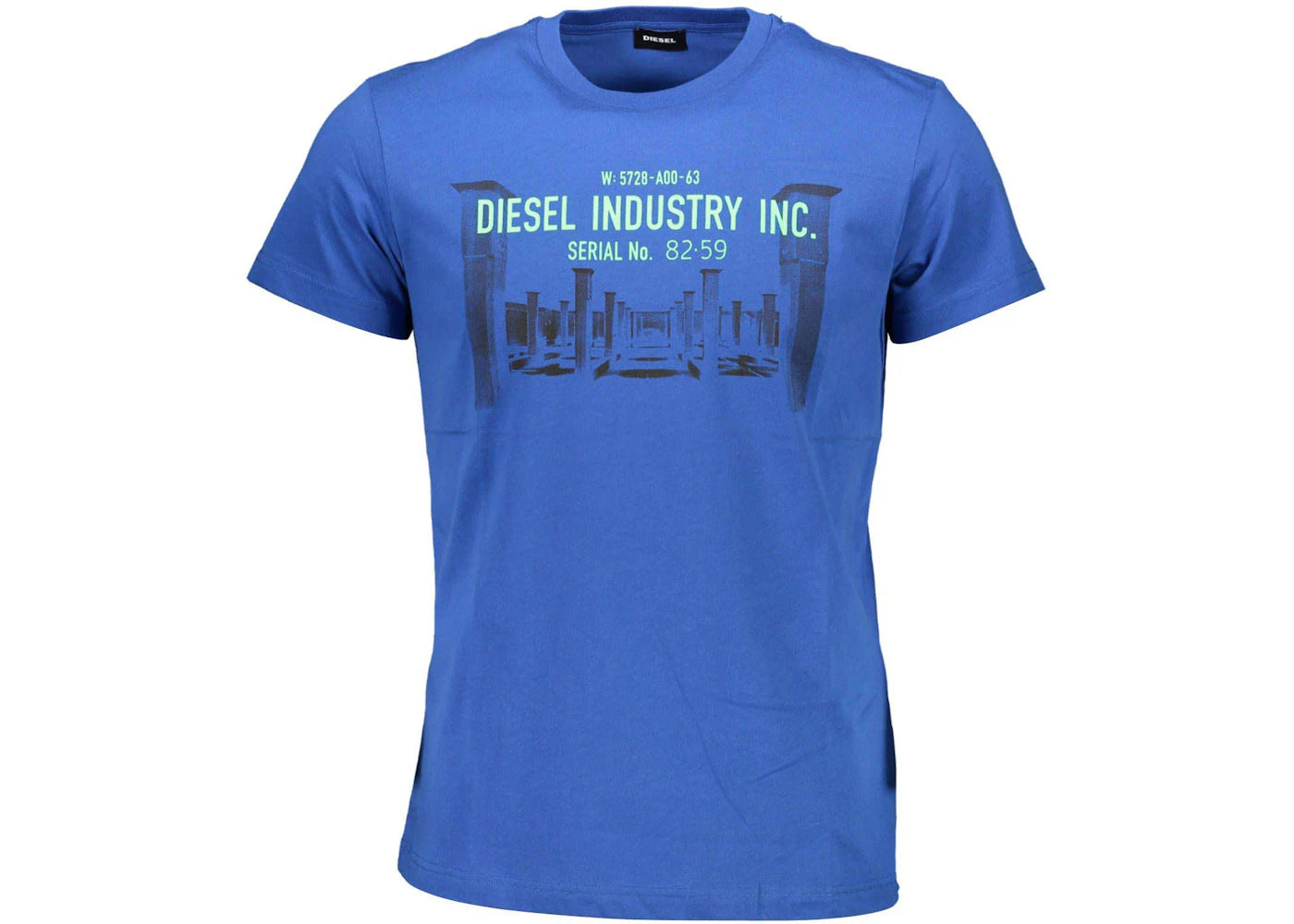 Diesel Cotton Men's T-Shirt Blue - DI2461128