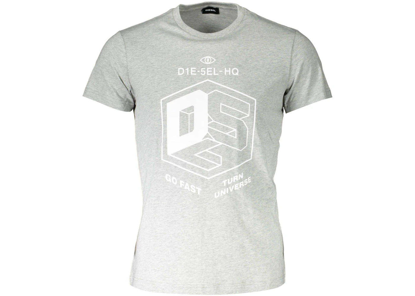 Diesel Cotton Men's T-Shirt Gray - DI2455263