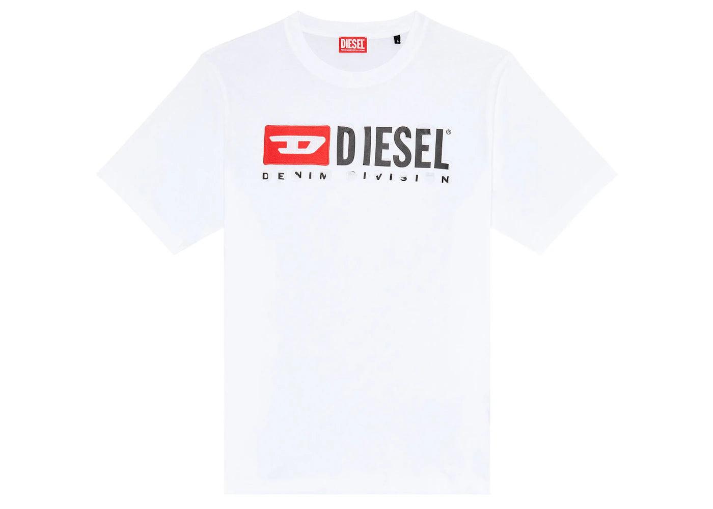 Diesel Destroyed Logo Print T-shirt White