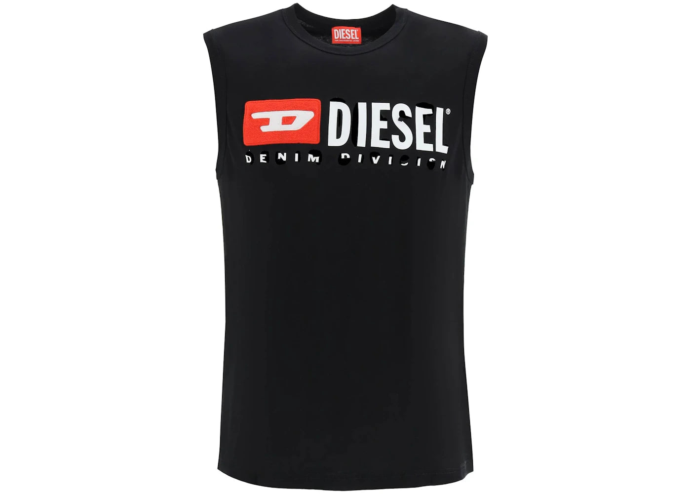 Diesel Destroyed Logo Tank Top Black