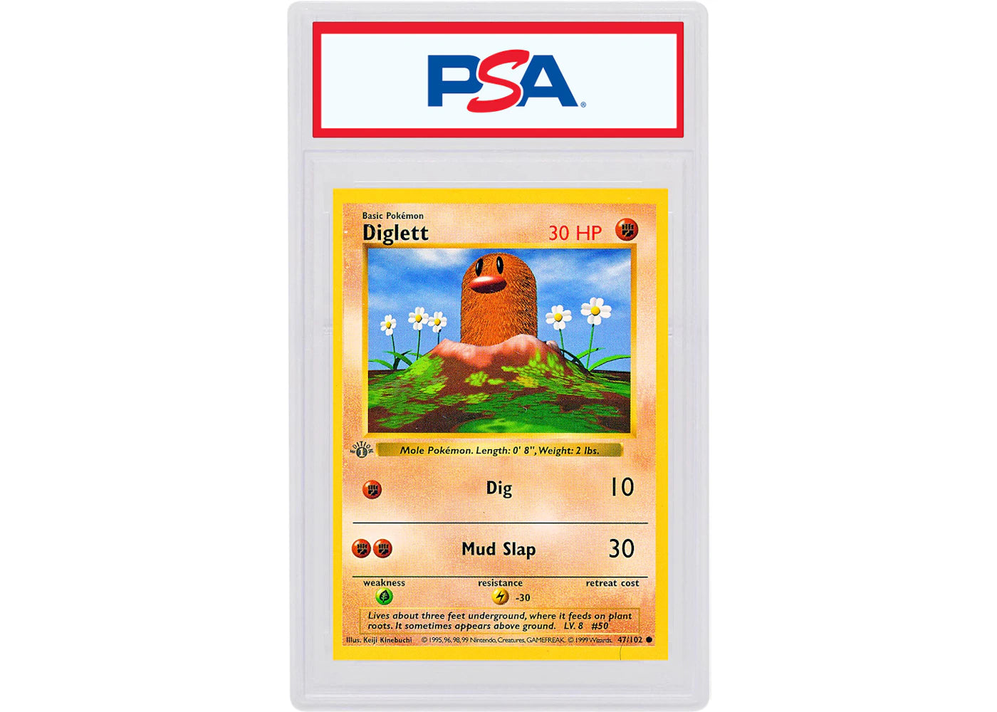 Diglett 1999 Pokemon TCG Base Set 1st Edition #47/102 (PSA or BGS Graded)