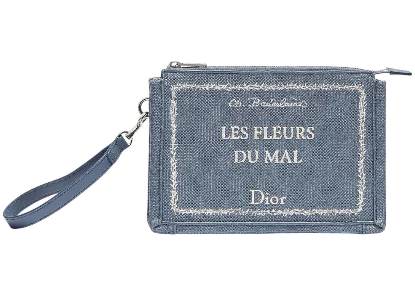 Dior A5 Les Fleurs Du Mal Triangle Pouch Blue/White