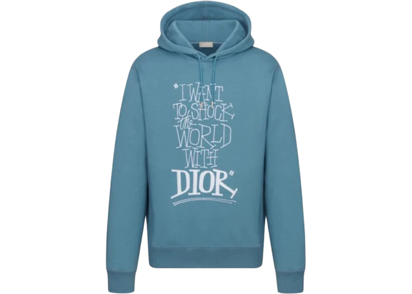 Dior And Shawn Oversized Hooded Sweatshirt Blue