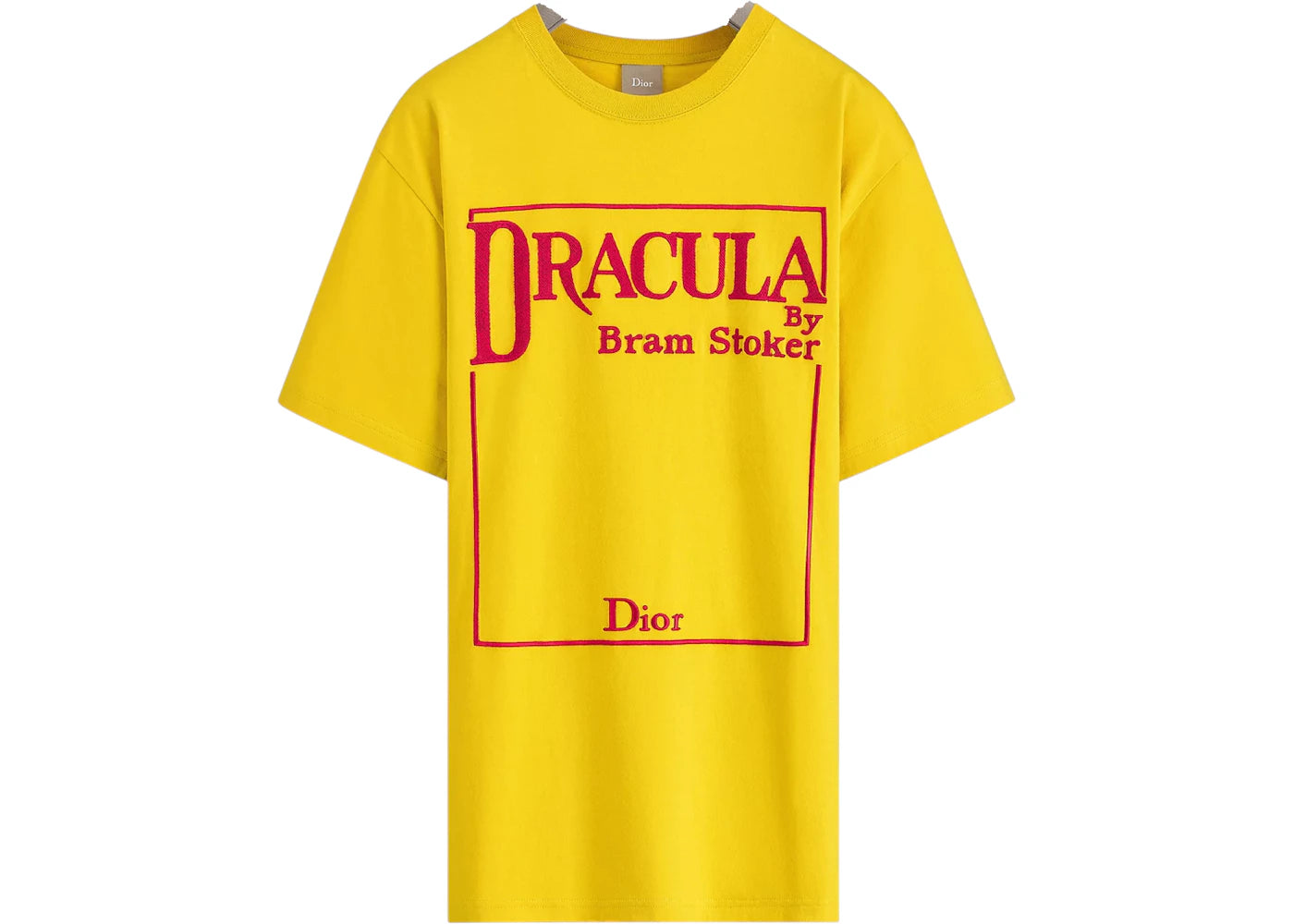 Dior Dracula Relaxed Fit Embroidered T-shirt Yellow/Red