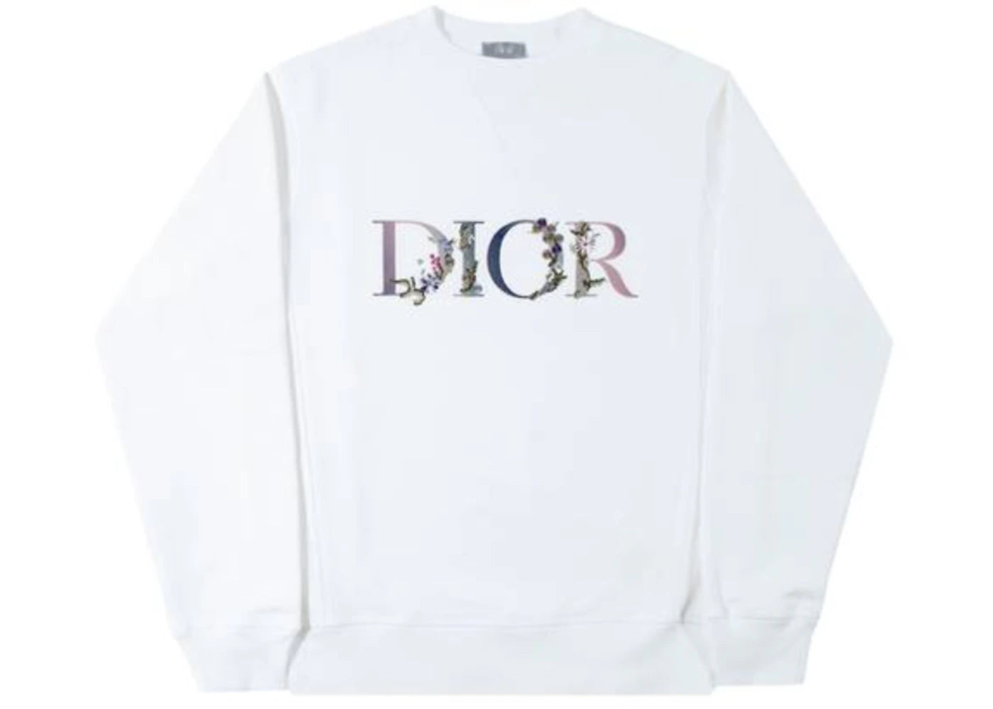 Dior Floral Logo Crewneck White