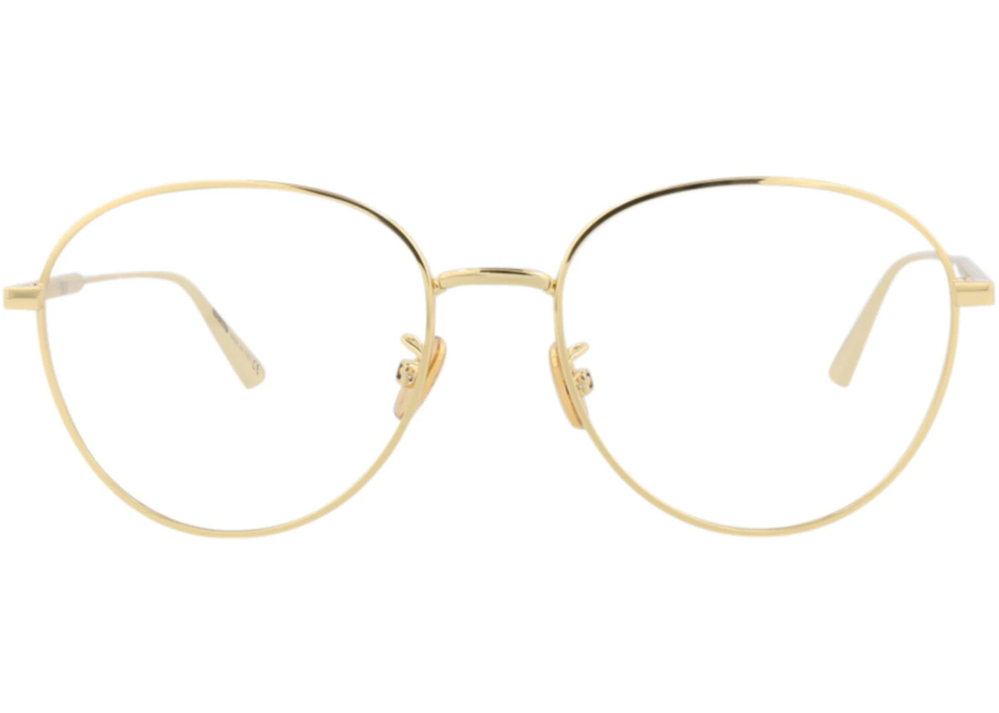 Dior Round-Frame Metal Optical Frames Gold Gold Transparent (CD50018U-53-030)