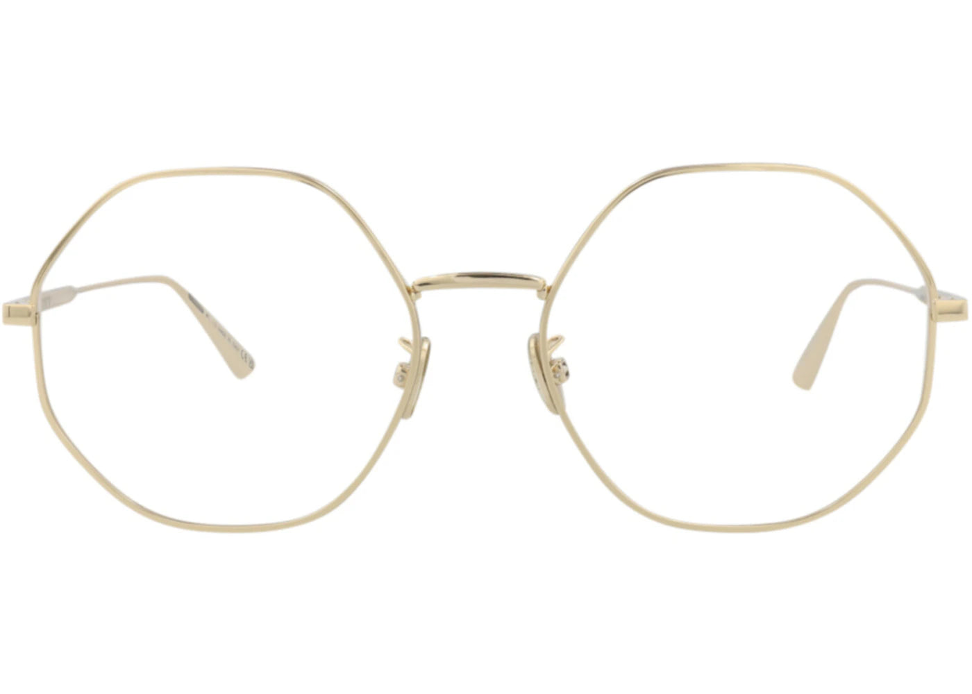 Dior Round-Frame Metal Optical Frames Gold Gold Transparent (CD50019U-56-010)