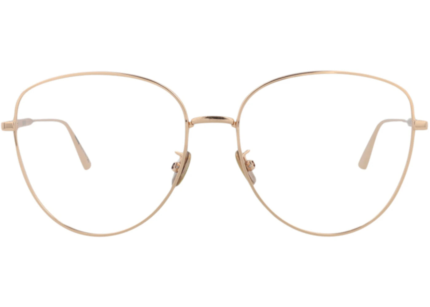 Dior Round-Frame Metal Optical Frames Gold Gold Transparent (CD50031U-58-029)