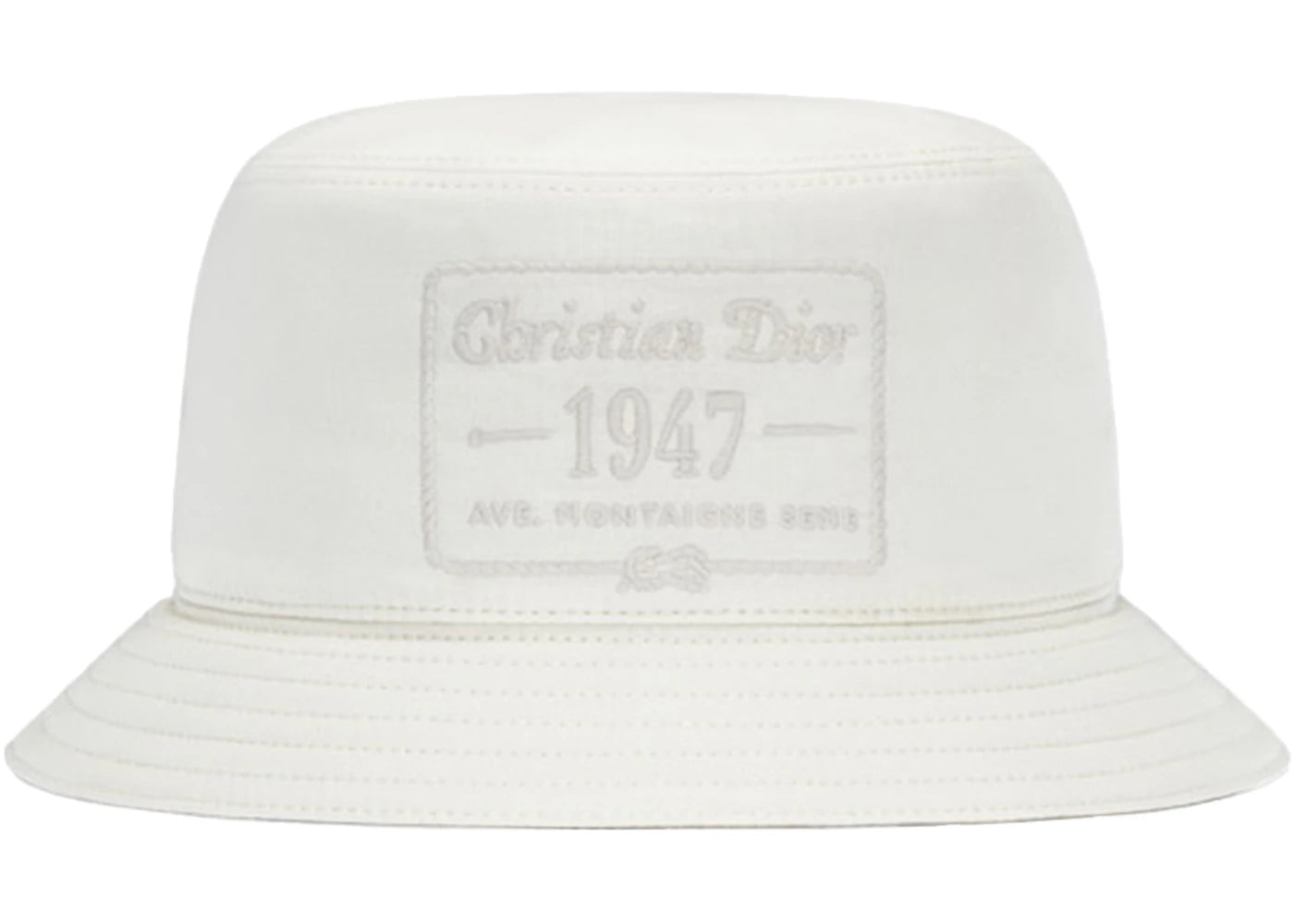 Dior by Birkenstock CD 1947 Bucket Hat Off-White Cotton Canvas