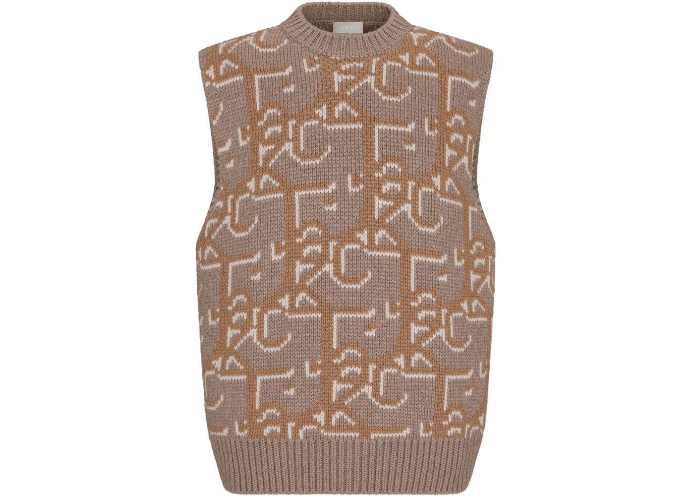 Dior x CACTUS JACK Oversized Sleeveless Sweater Beige/Brown