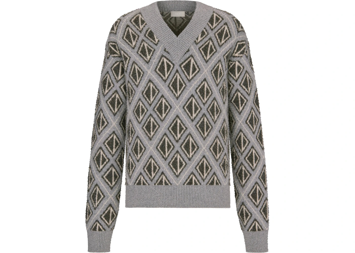 Dior x CACTUS JACK Sweater with CD Diamond Motif Gray